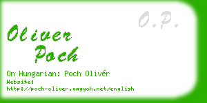 oliver poch business card